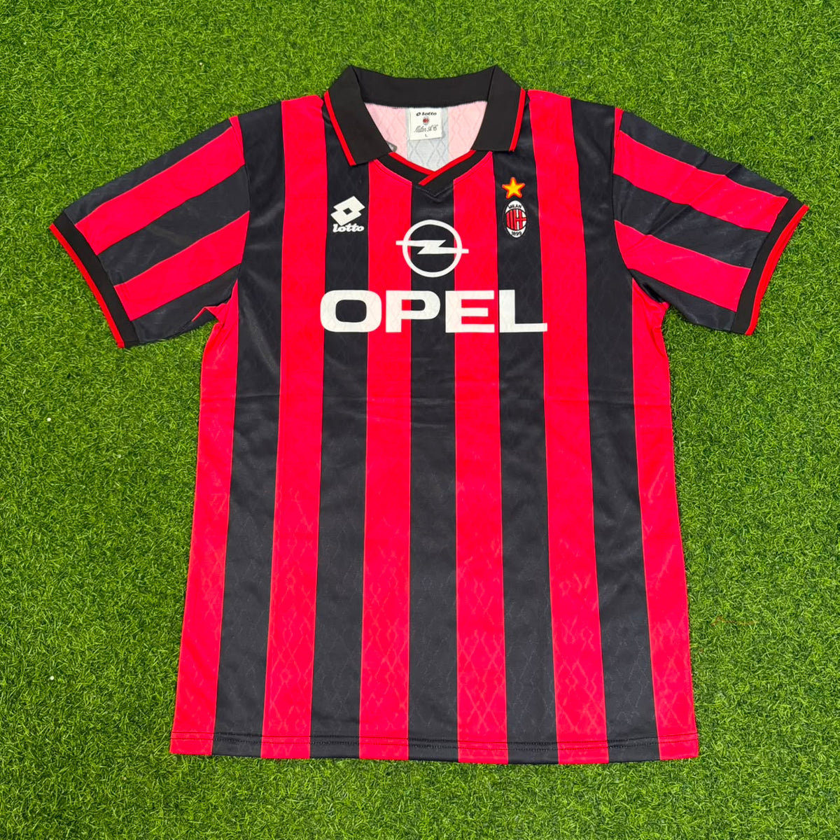 AC Milan 1994/1995 Retro Football Jersey – Franco Baresi – Front View