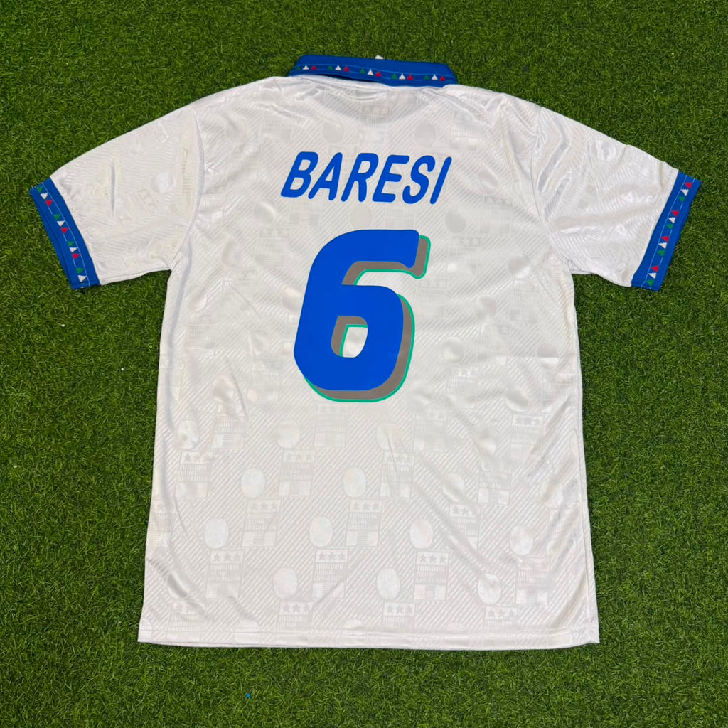 Italy 1994 World Cup White Retro Football Jersey – Franco Baresi – Back View