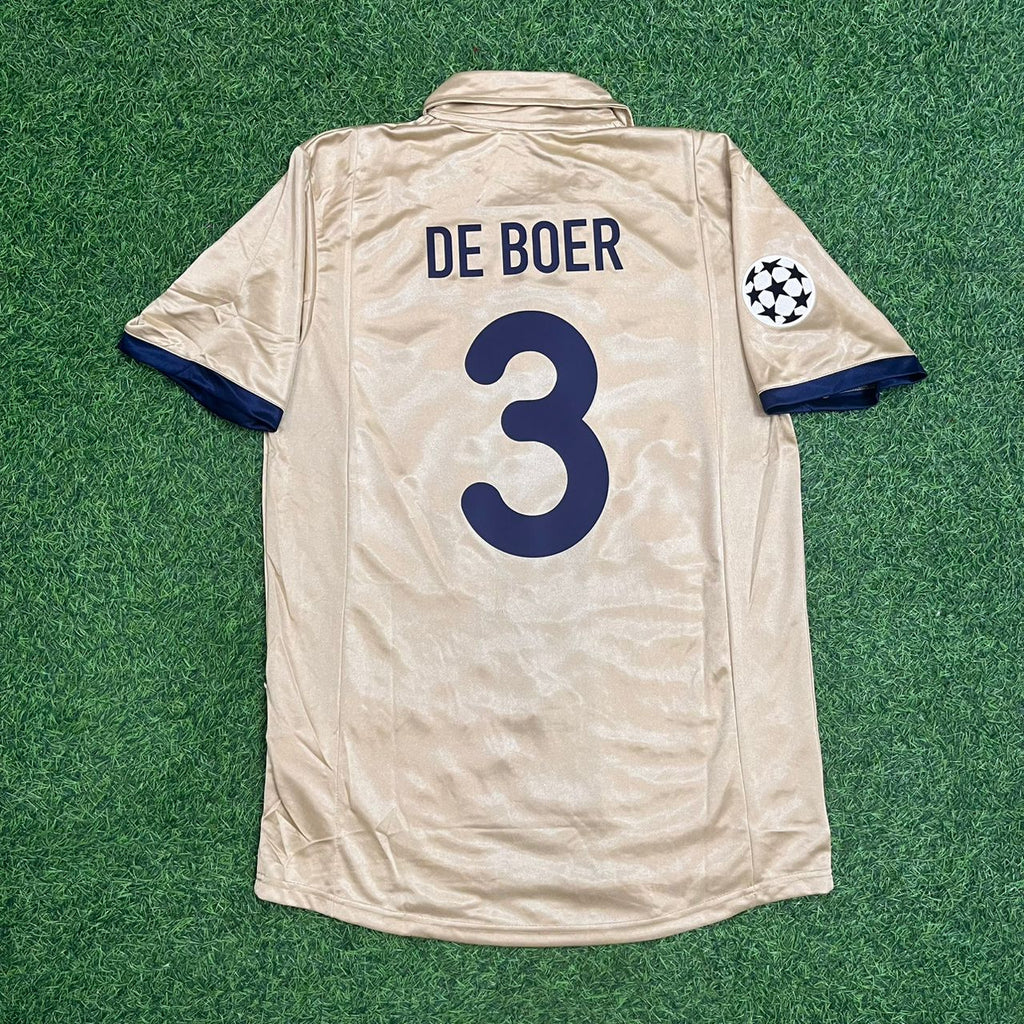 2001 Frank de Boer 3 Barcelona 2002 Season Retro Football Jersey – Back View