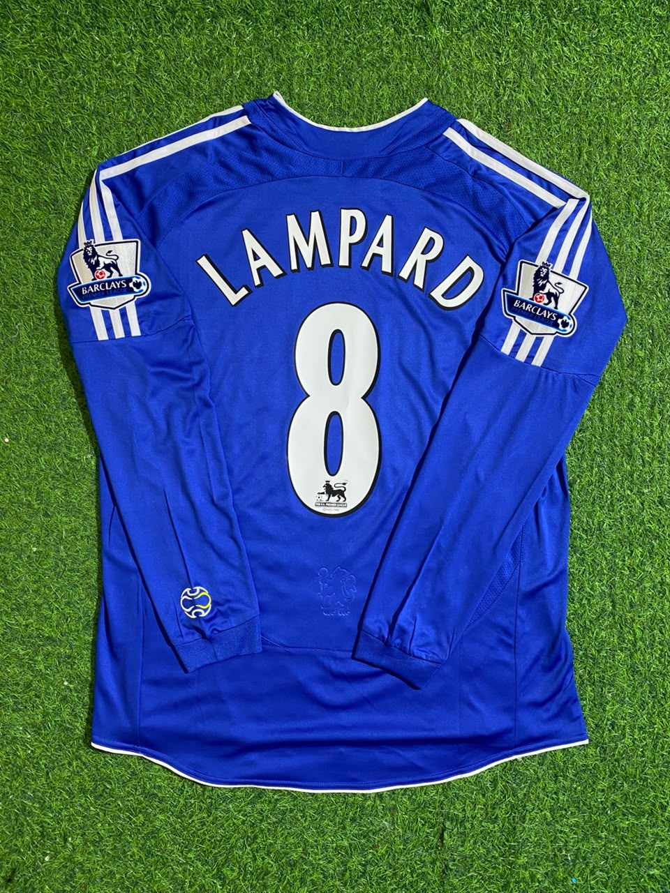Frank Lampard #8 Chelsea 2006-2008 Long Sleeve EPL Patch Football Jersey – Back View