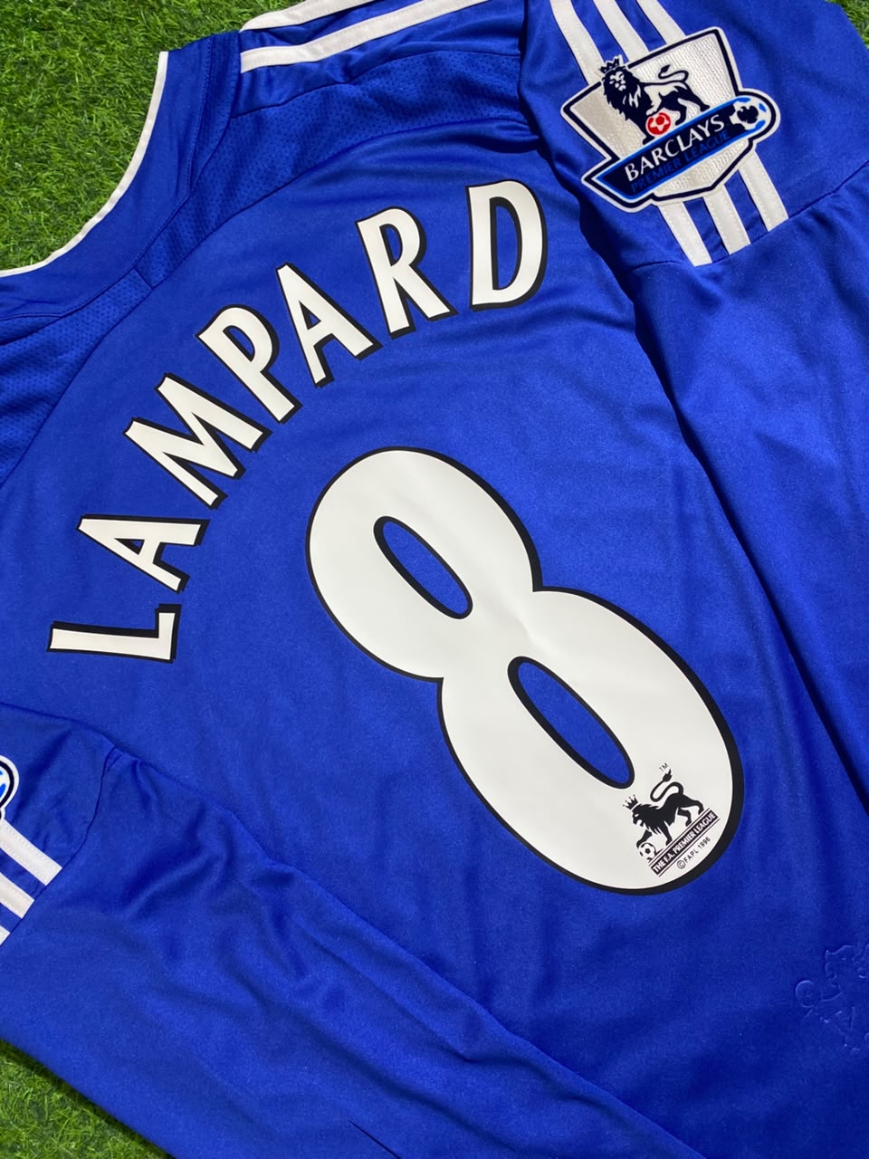 Frank Lampard #8 Chelsea 2006-2008 Long Sleeve EPL Patch Football Jersey – Detailed View