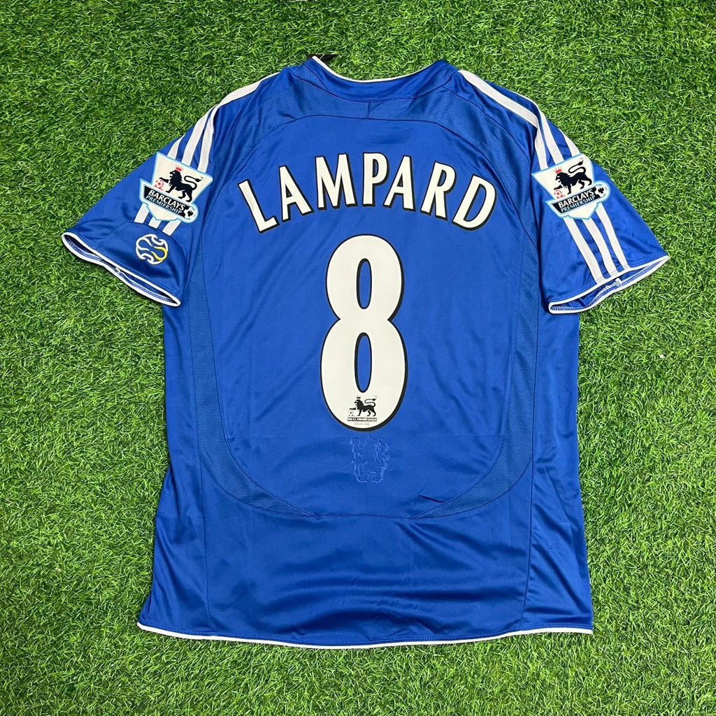 2006 Frank Lampard Chelsea 2008 Season Retro Football Jersey – Back View