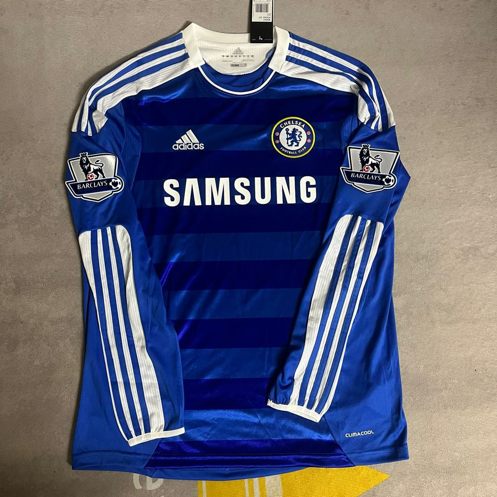Frank Lampard Chelsea 2011 2012 EPL Patch Retro Long Sleeve Jersey – 4