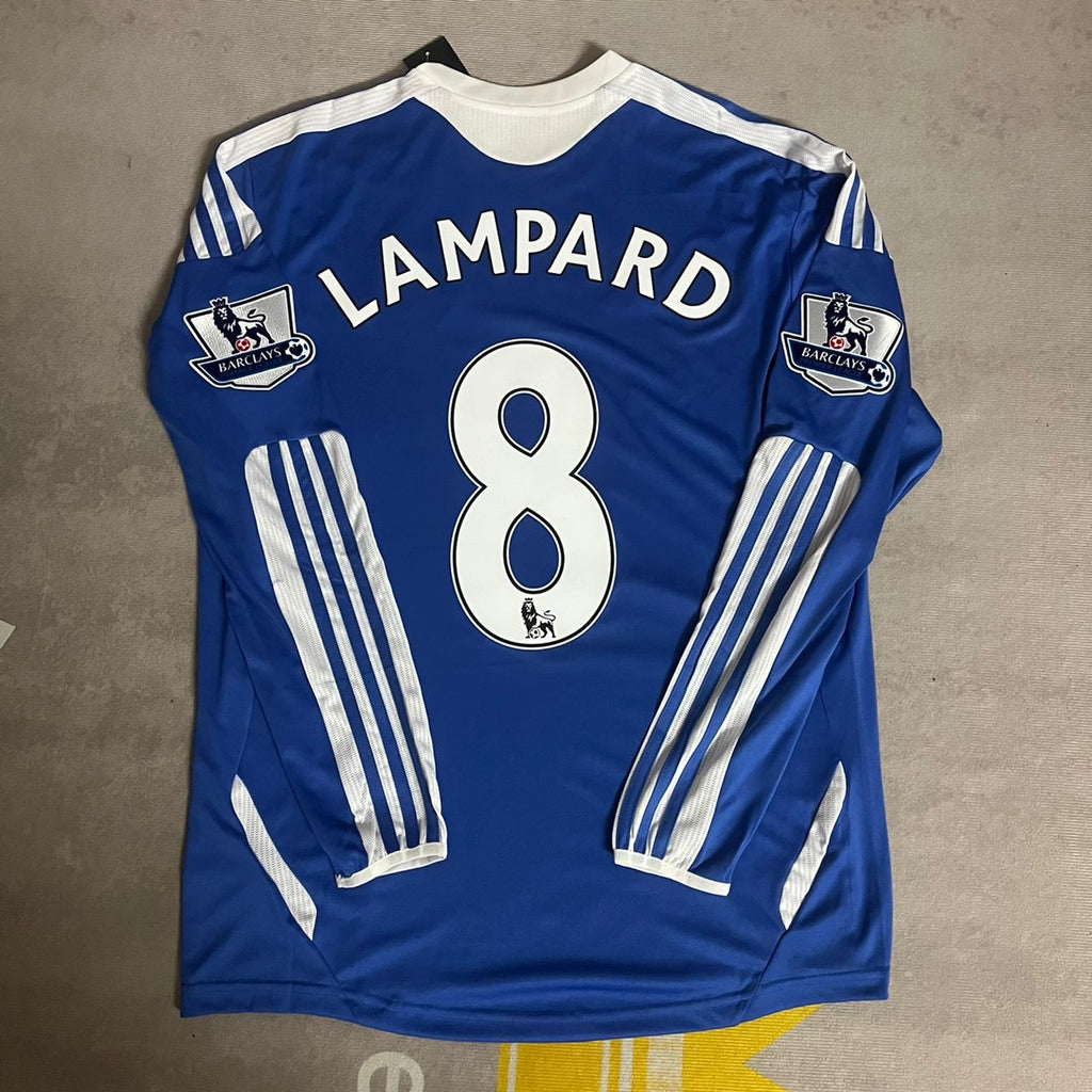 Frank Lampard Chelsea 2011 2012 EPL Patch Retro Long Sleeve Jersey – Detailed View