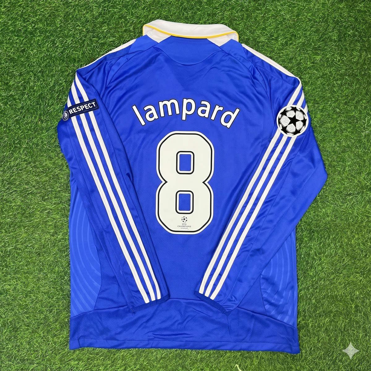 Frank Lampard Chelsea 2008 Champions League Final Long Sleeve Football Jersey – Back View