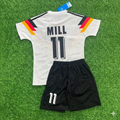 Germany Deutschland Retro Kids 1990 World Cup Jersey - Deutschland Retro Kinder WM 1990 – Frank Mill 11- – Back View