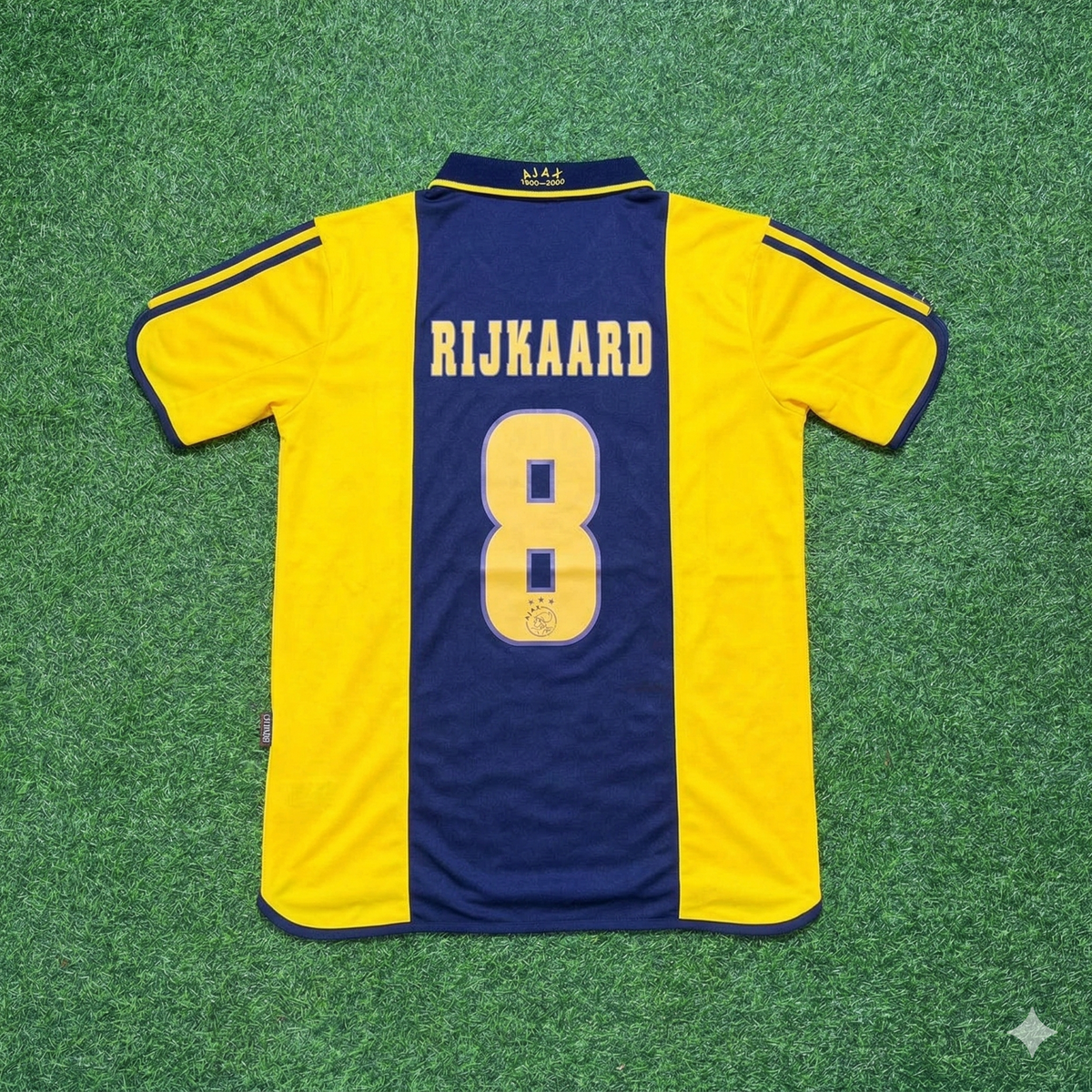 Frank Rijkaard Ajax Retro Yellow Football Jersey – Back View