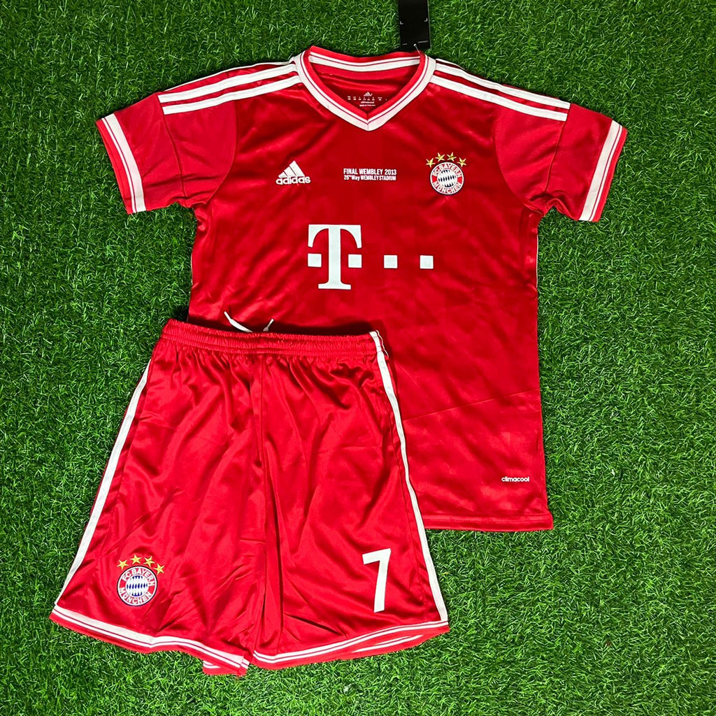 2013 Frank Ribery Bayern Munich Final Kids Kit Football Jersey for Children – Front View