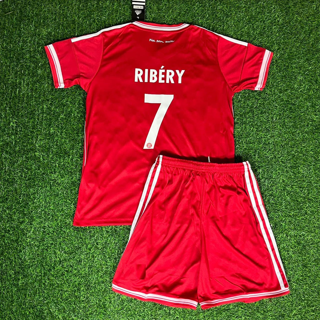 2013 Frank Ribery Bayern Munich Final Kids Kit Football Jersey for Children – Back View