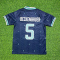 Germany Franz Beckenbauer #5Retro Blue Away Football Jersey – Back View