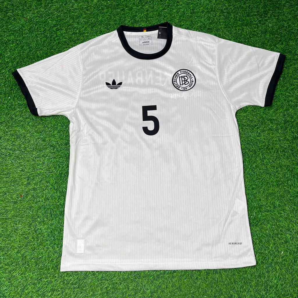 Franz Beckenbauer Deutschland 125 Jahre Sonderedition Weißes Germany Fußballtrikot Paradise Edition – Front View