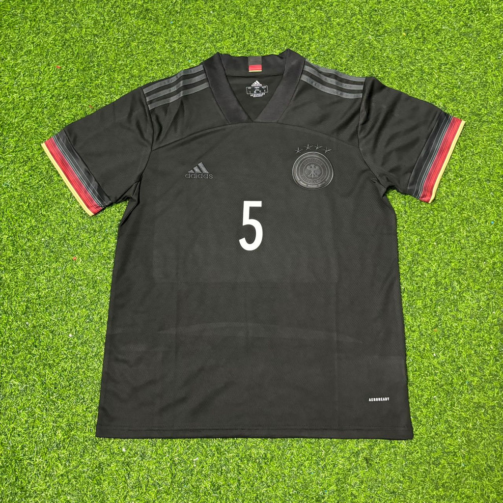 Franz Beckenbauer Germany Black Retro Football Jersey – Front View