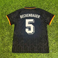 Franz Beckenbauer Germany Black Polo Retro Commemorative Jersey – Back View