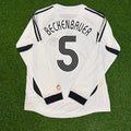 Germany World Cup Long Sleeve White Retro Football Jersey – Franz Beckenbauer – Back View