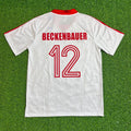 Franz Beckenbauer Hamburger SV Retro Heimtrikot 80-81 Rot Fußball – Back View