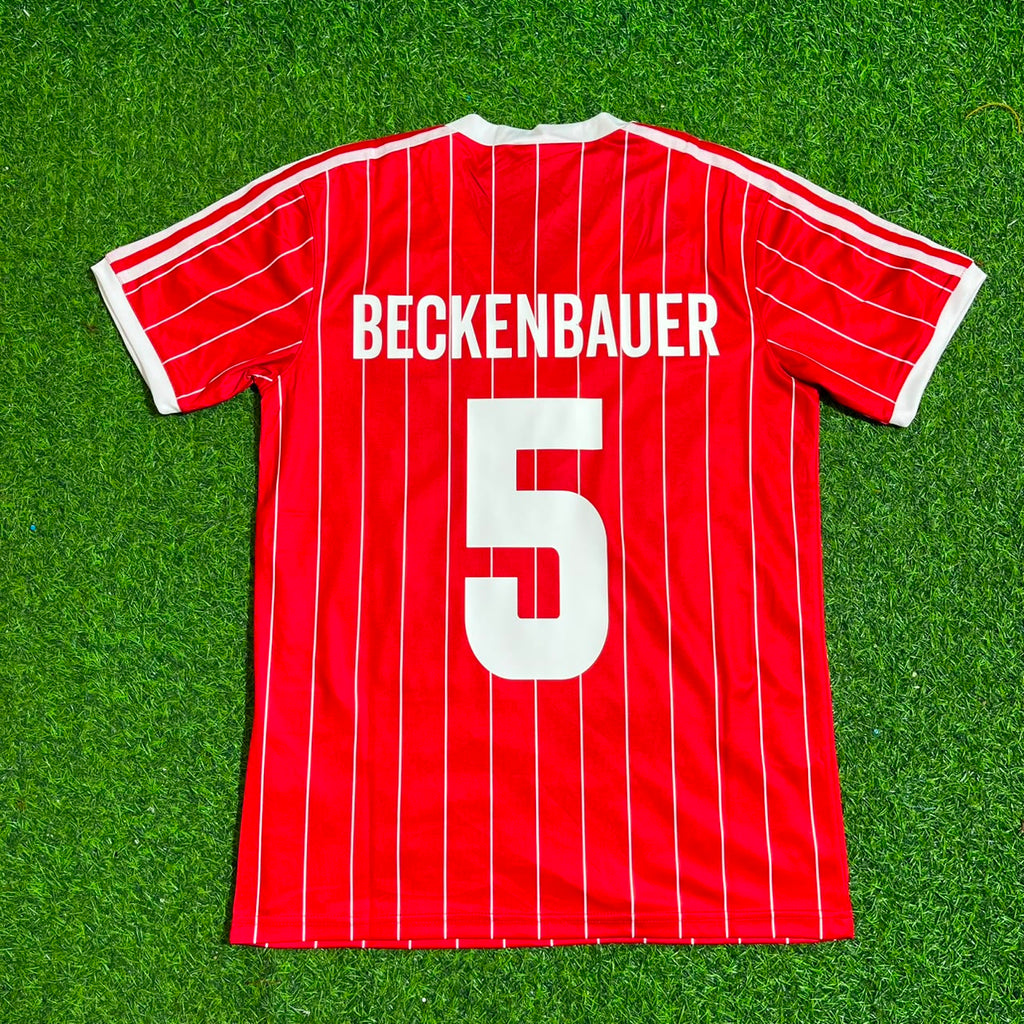 Franz Beckenbauer Hamburger SV Red Retro – Back View