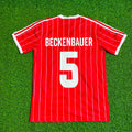 Franz Beckenbauer Hamburger SV Red Retro – Back View