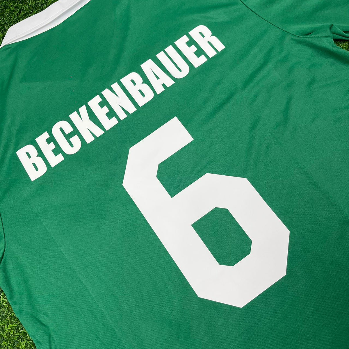 1977/80 Franz Beckenbauer New York Cosmos Green Retro Football Jersey – Detailed View