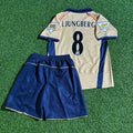 Fredrik Ljungberg #8 Arsenal 2001-2002 Away Golden Kids Retro Football Jersey – Back View