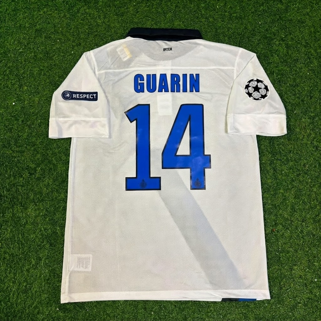 Fredy Guarín #14 Inter 2011/2012 White Away Jersey – Back View