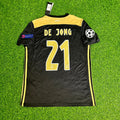 Ajax 2018–2019 Champions League Black Retro Football Jersey – Frenkie De Jong – Back View