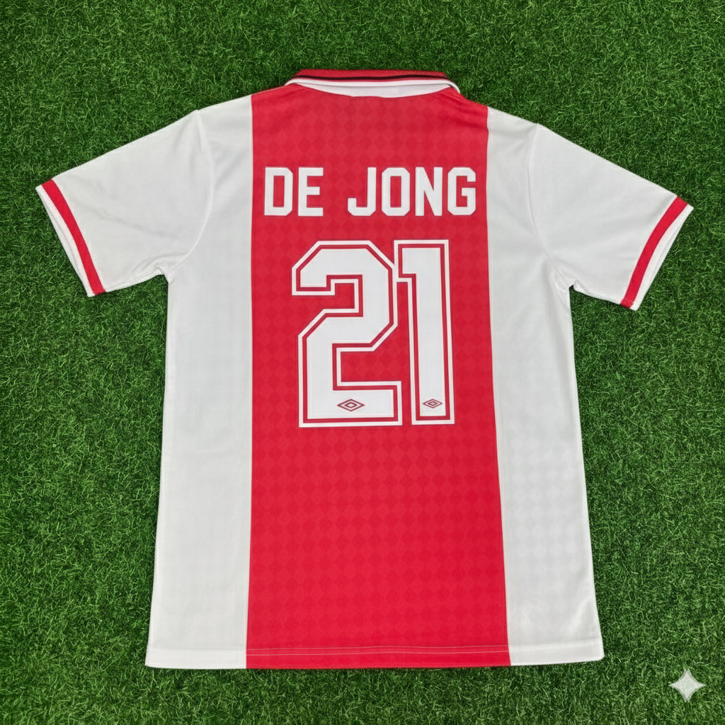 Ajax Retro Football Jersey – Frenkie de Jong AFC – Back View