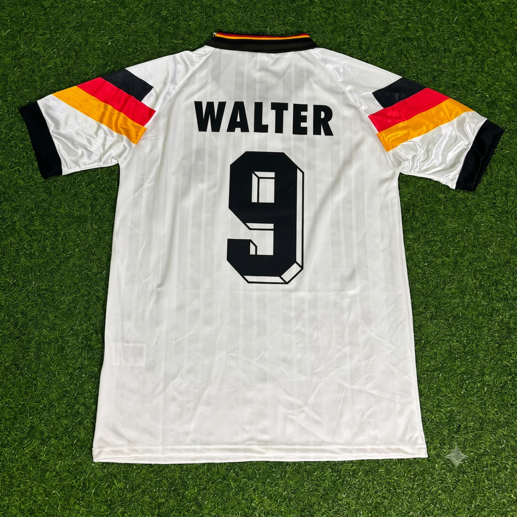1992 Fritz Walter Deutschland Retro Germany Fussballtrikot Jersey – Back View