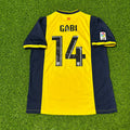 2013/14 Gabi #14 Atlético Madrid Away Yellow Football Jersey – Back View