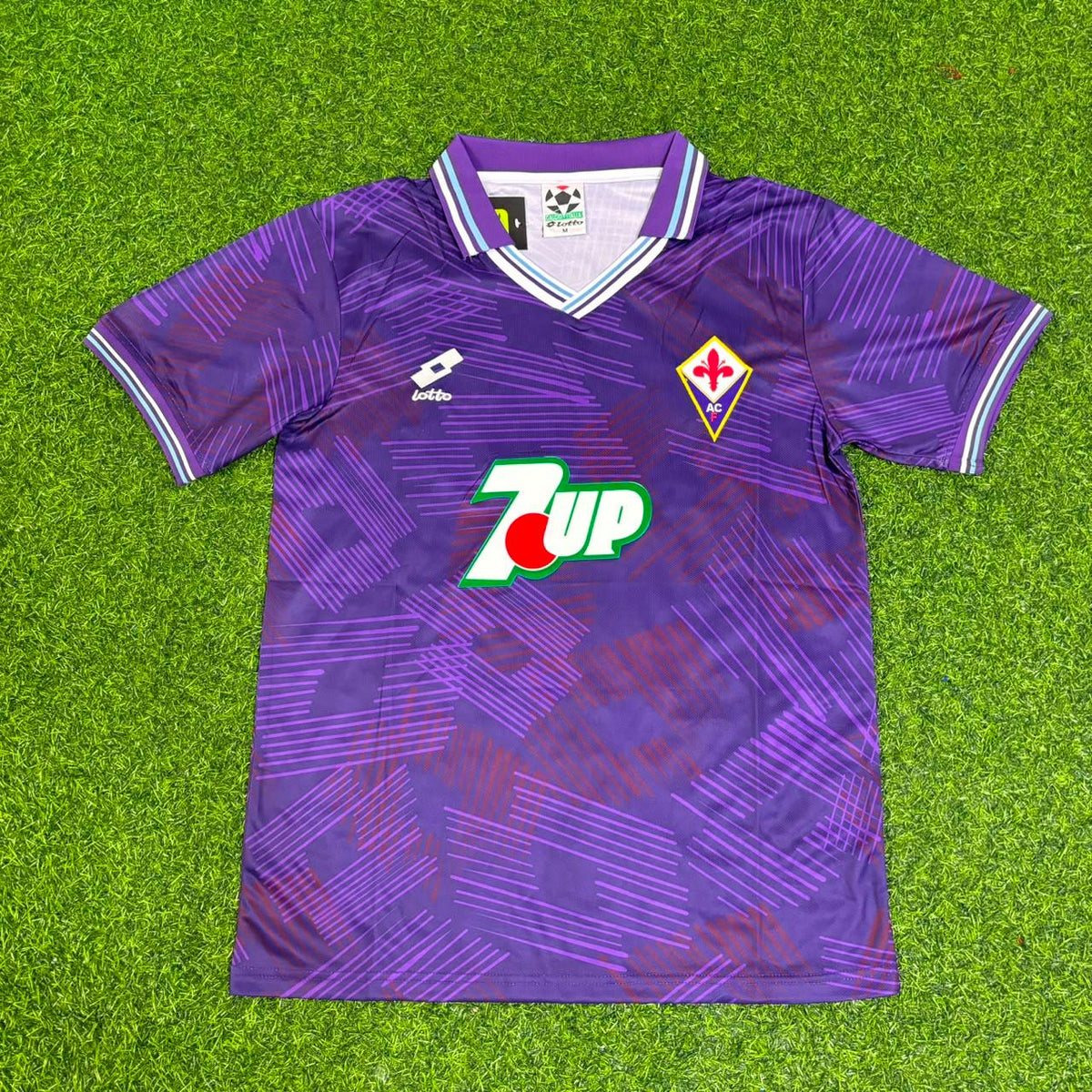 1992/93 Gabriel Batistuta #9 Fiorentina Season Home Retro Football Jersey – Front View