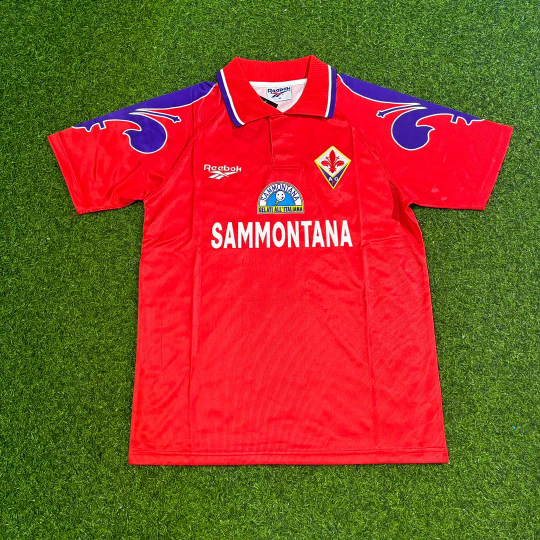 1995/96 Gabriel Batistuta Fiorentina Red Retro Football Jersey – Front View