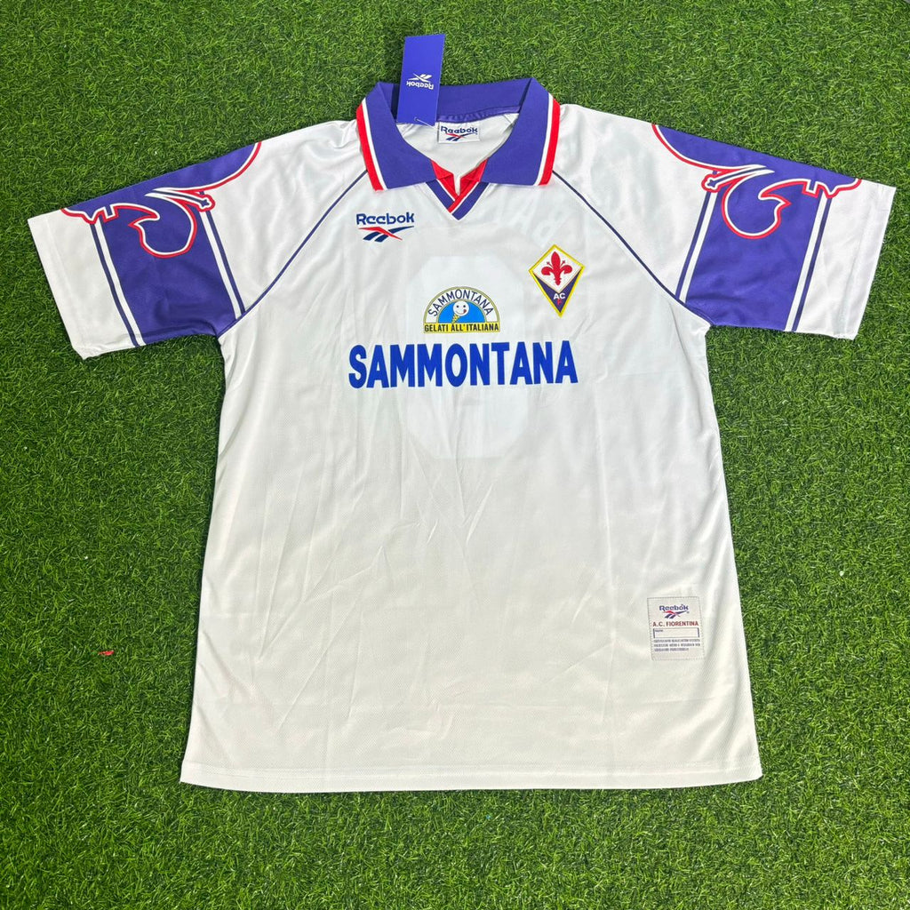 Daniel Passarella Fiorentina Retro White Football Jersey – Front View