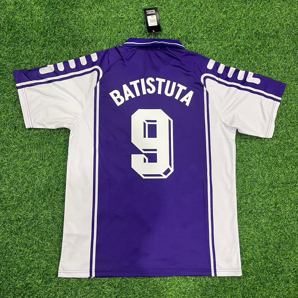 Gabriel Batistuta Fiorentina 1999/00 Retro Football Jersey – Back View