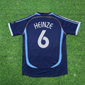 2006 Argentina World Cup Gabriel Heinze #6 Dark Blue Home Retro Football Jersey – Back View