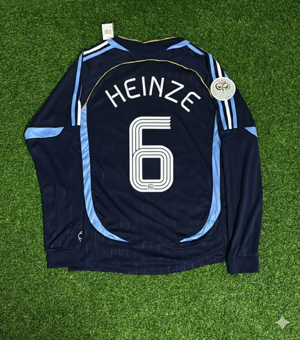 Argentina 2006 World Cup Long Sleeve Retro Football Jersey – Gabriel Heinze – Back View