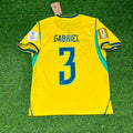 Brazil 2026 World Cup Yellow Home Football Jersey – Gabriel Magalhães #3 – Back View