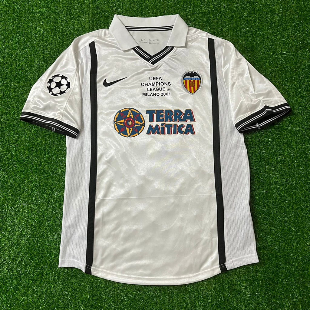 Gaizka Mendieta Valencia 2001 Milano Champions Final Retro Jersey – Front View