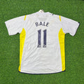 2009 Gareth Bale Tottenham 2010 White Retro Football Jersey – Back View