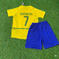 Garrincha 7- Brazil Retro Kids Football Jersey – Back View