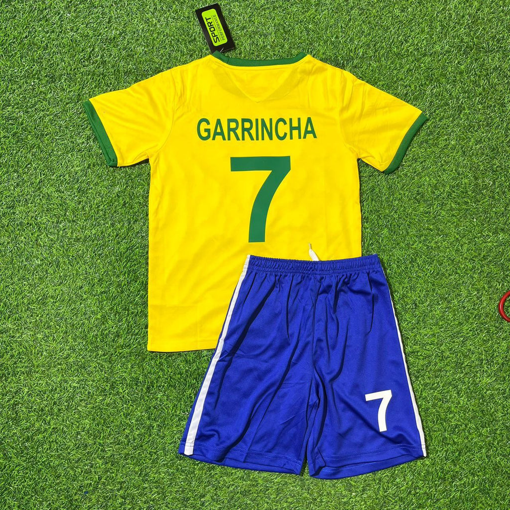Garrincha Brazil World Cup Kids Football Jersey – Back View