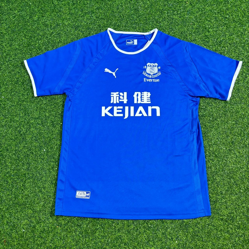 Duncan Ferguson #9 Everton Fc Blue Retro Football Jersey – Front View