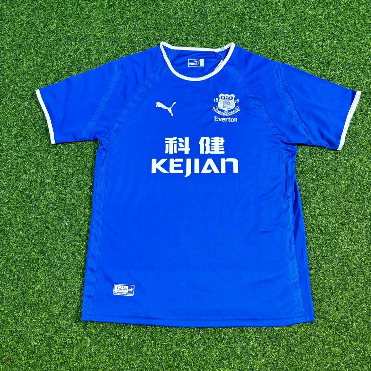 Phil Jagielka #6 Everton Fc Blue Retro Football Jersey – Front View
