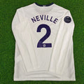 2009 Gary Neville Manchester United Final Long Sleeve Retro Football Jersey – Back View