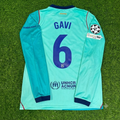 2027 Gavi #6 Barcelona Long Sleeve Football Jersey – Back View
