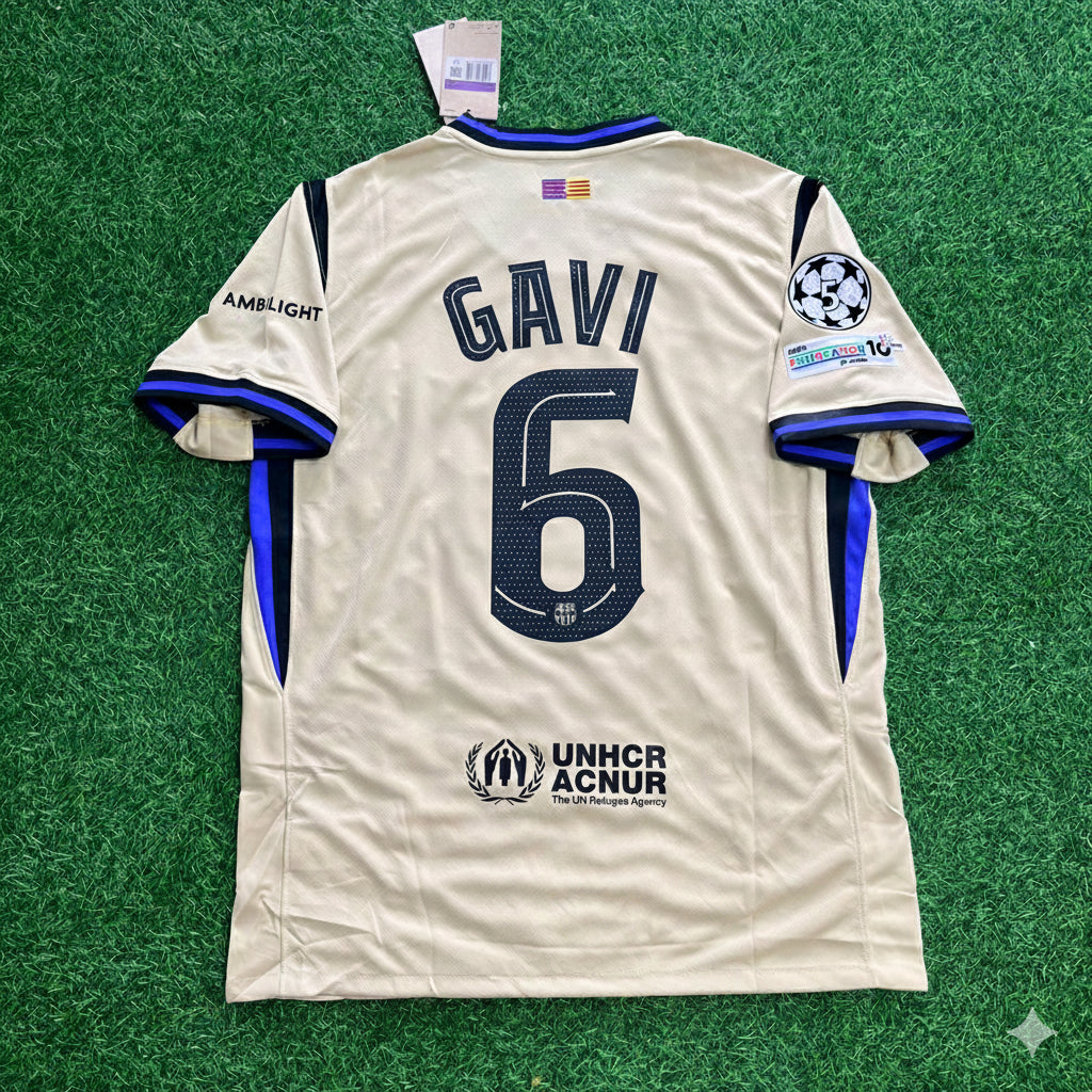 Barcelona 2025/2026 Season Kit Jersey – Gavi – Back View