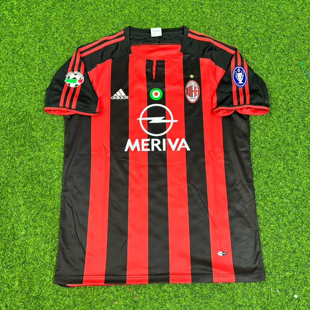 Milan 2003/2004 Home Retro Football Jersey – Gennaro Gattuso 8 – Front View