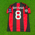 Milan 2010/2011 Home Retro Jersey – Gennaro Gattuso 8 - – Back View