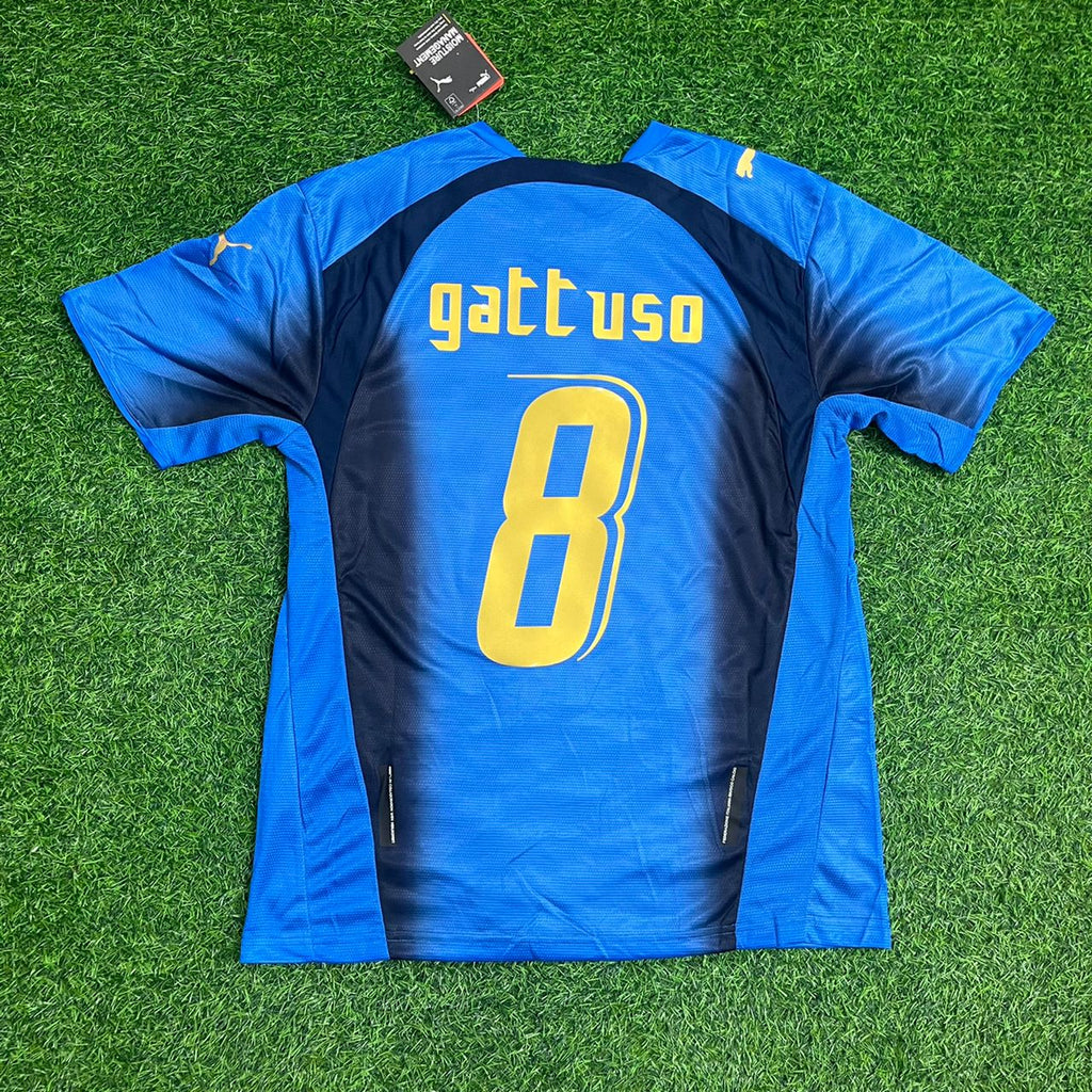 Gennaro Gattuso #8 - Italy 2006 World Cup Final Retro Jersey – Back View