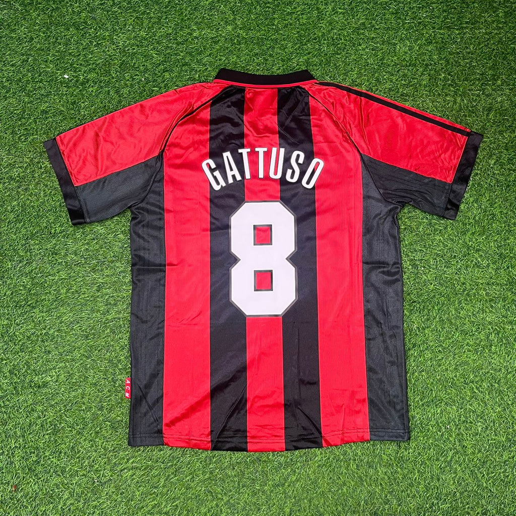 AC Milan 1999/00 Retro Football Jersey – Gennaro Gattuso – Back View