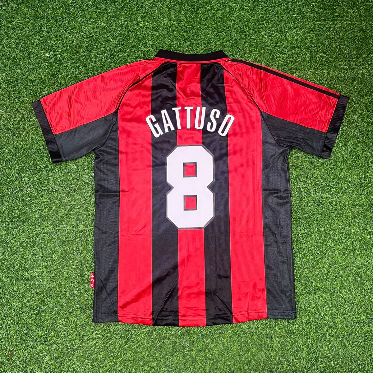 AC Milan 1999/00 Retro Football Jersey – Gennaro Gattuso – Back View