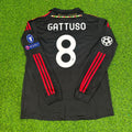 AC Milan 2011/12 Red & Black Retro Football Jersey – Gennaro Gattuso – Back View